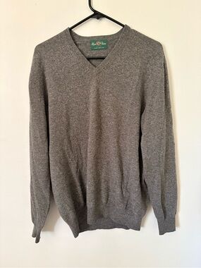 Alan Paine Heather Gray V-Neck Sweater